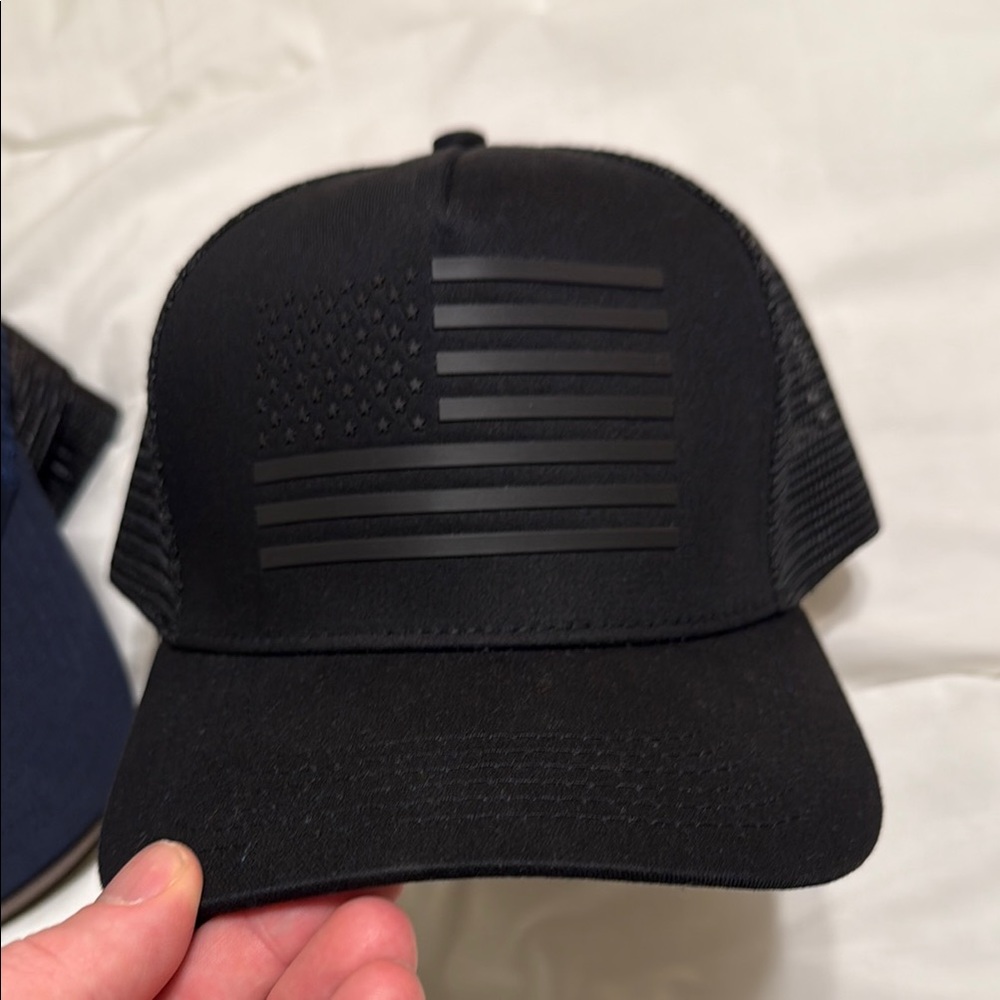 Black American Flag Trucker Hat